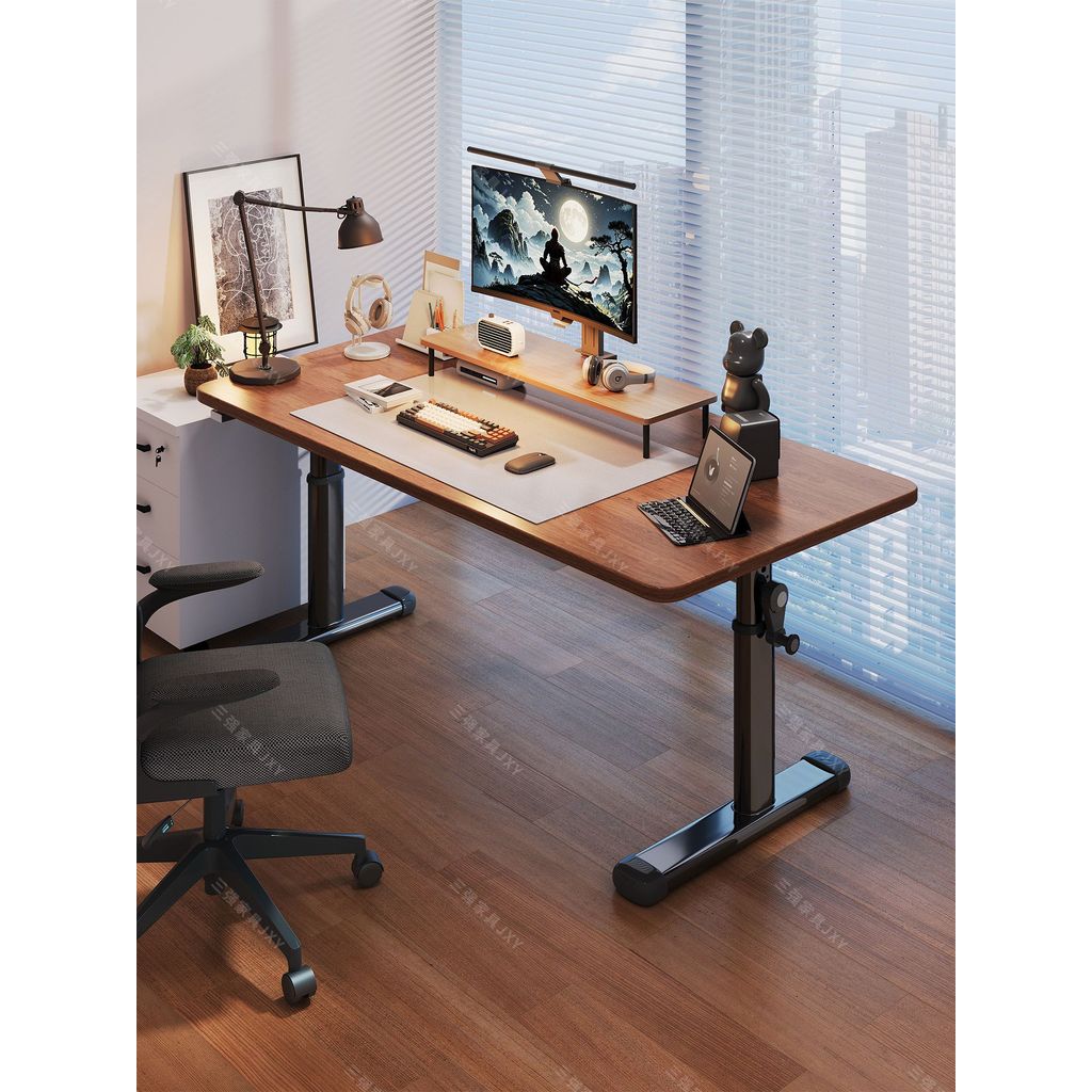 Liftable Computer Desk Solid Wood Household Student Study Desk Writing ...