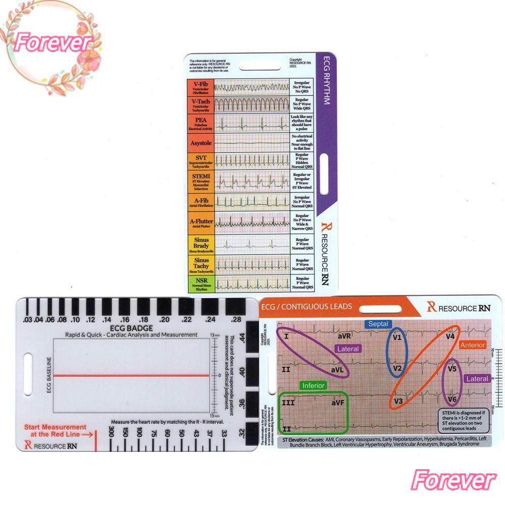 FOREVER ECG 7 Step Ruler, Plastic Portable EKG Calipers, Transparent ...