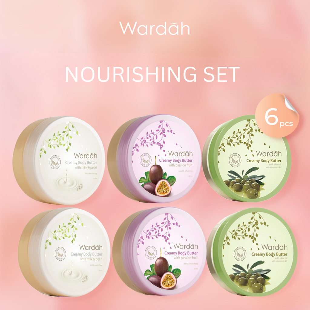 [PAKET BUY 6 ONLY 120K] Wardah Paket Lengkap Body Butter 50 mL x 6pcs / Body Butter Melembapkan Melembutkan / Kulit Perawatan Kulit Kering Sensitif / Lembut Halus Menyegarkan / Body Butter Lembut / Body Care Halal - Personal Care - Gambar 3