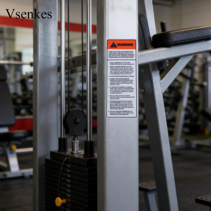 [Vsenkes] Gym Equipment Warning Sticker Waterproof Universal Removable ...