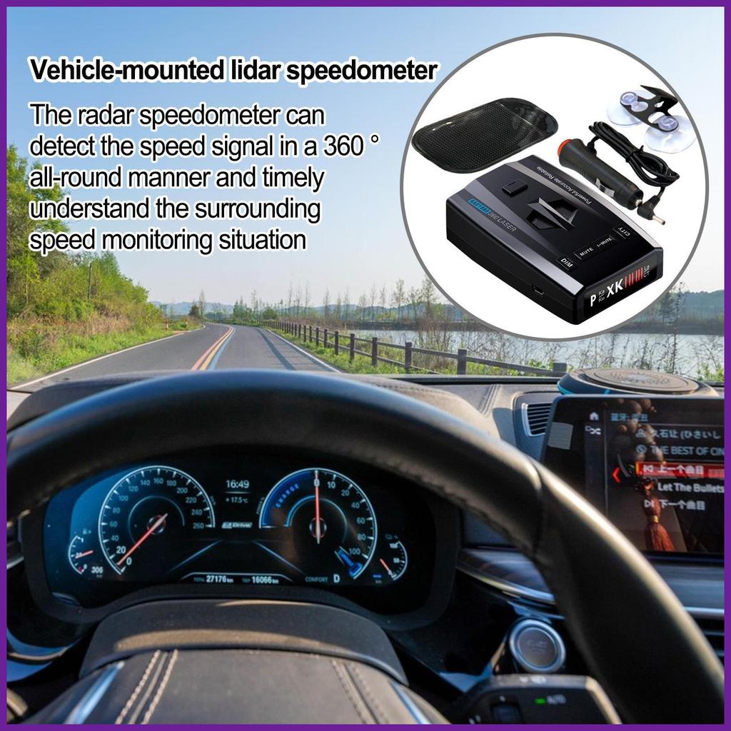RAD1000 Car Speed Radar Detector Alarm Speed Built-in Detector 360 ...
