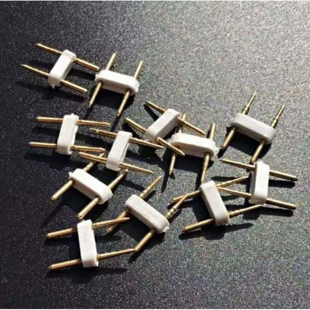 1PCS Pin Jarum Sambungan Strip Socket Lampu Led Neon Konektor Soket Strips Kabel Lamp A121 - Gambar 3