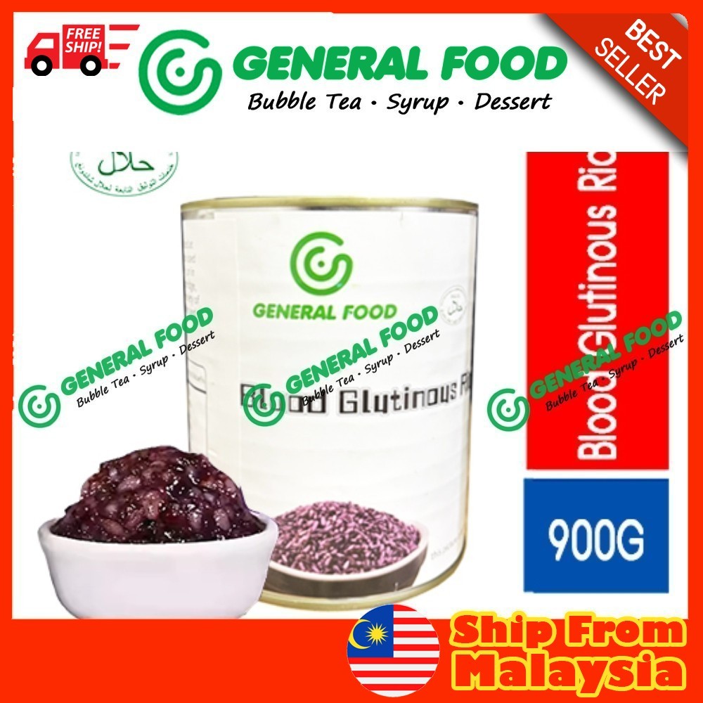 Sweet Blood Glutinous Rice Purple Rice Canned (900g) Canned Blood ...