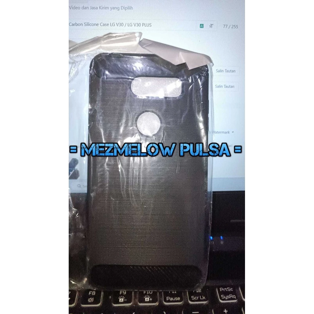 Caseng Fiber Carbon Softcase Silicone Case Casing LG V30 / LG V30 PLUS - Gambar 2