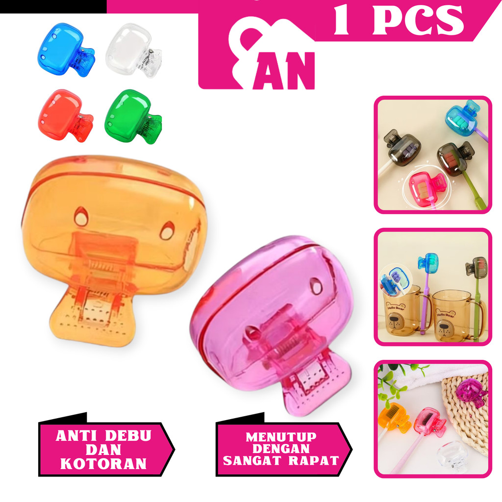 1PCS Penutup Kepala Sikat Gigi Anak Dewasa Model Jepitan Tutup Cover Sikat Gigi Portable A148