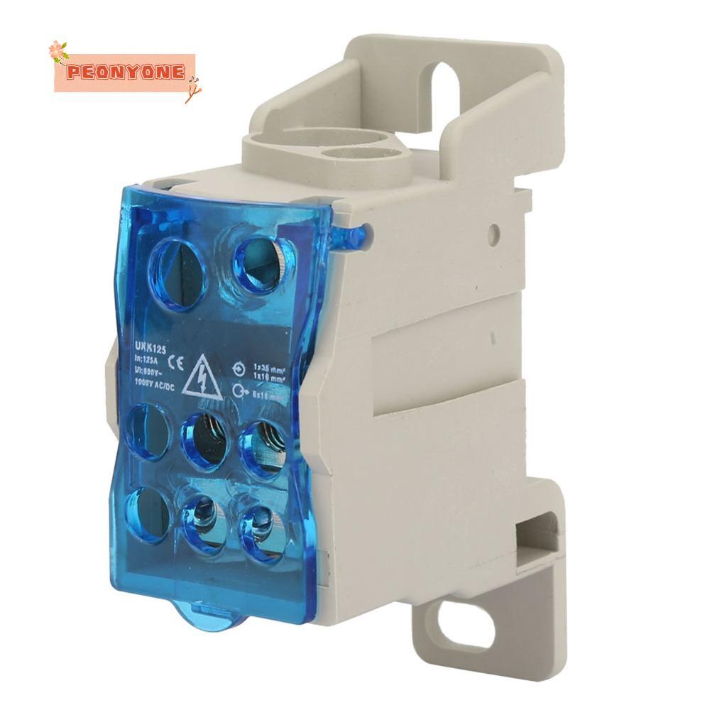 PEONYTWO DIN Rail Terminal Block, 690V 125A Brass Conductor Terminal ...