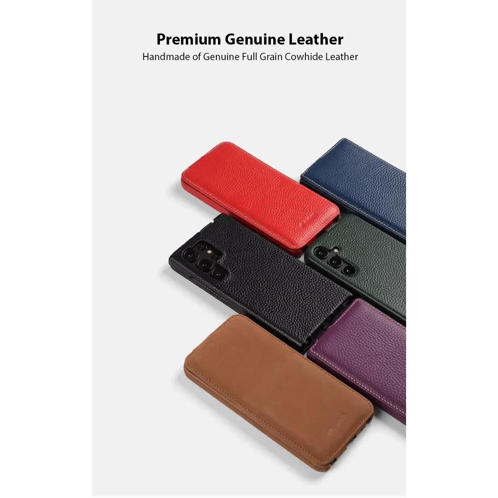 Melkco Wireless Charging Cowhide Leather Case For Samsung Galaxy S26 ...