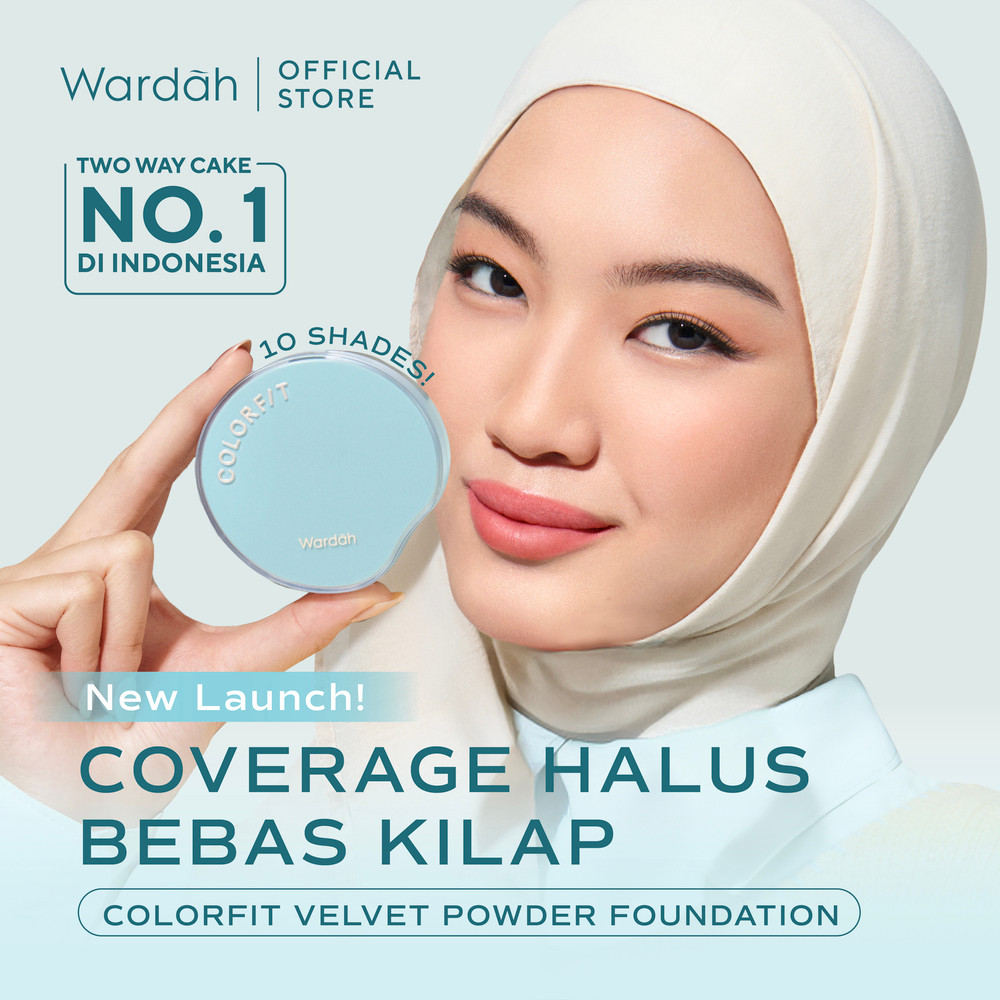 [SPECIAL LIVE STREAMING] WARDAH Colorfit Velvet Powder Foundation 11 g - Two Way Cake, Medium-to-High Coverage, Bedak Padat Tahan Lama Flawless Longlasting Breathable Blur - Makeup