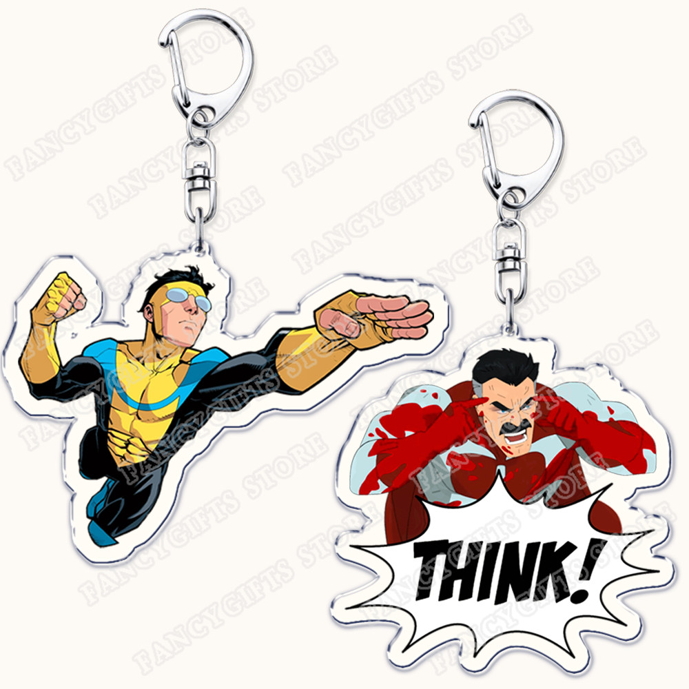 Popular Adult Animated Superhero Invincible Keychains for Accessories ...