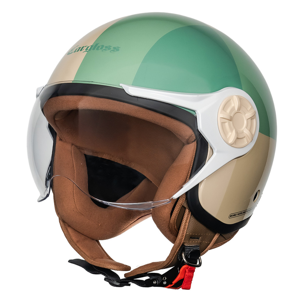 Cargloss YRH Hijab Retro Helm Half Face - Geometric Forest Dust