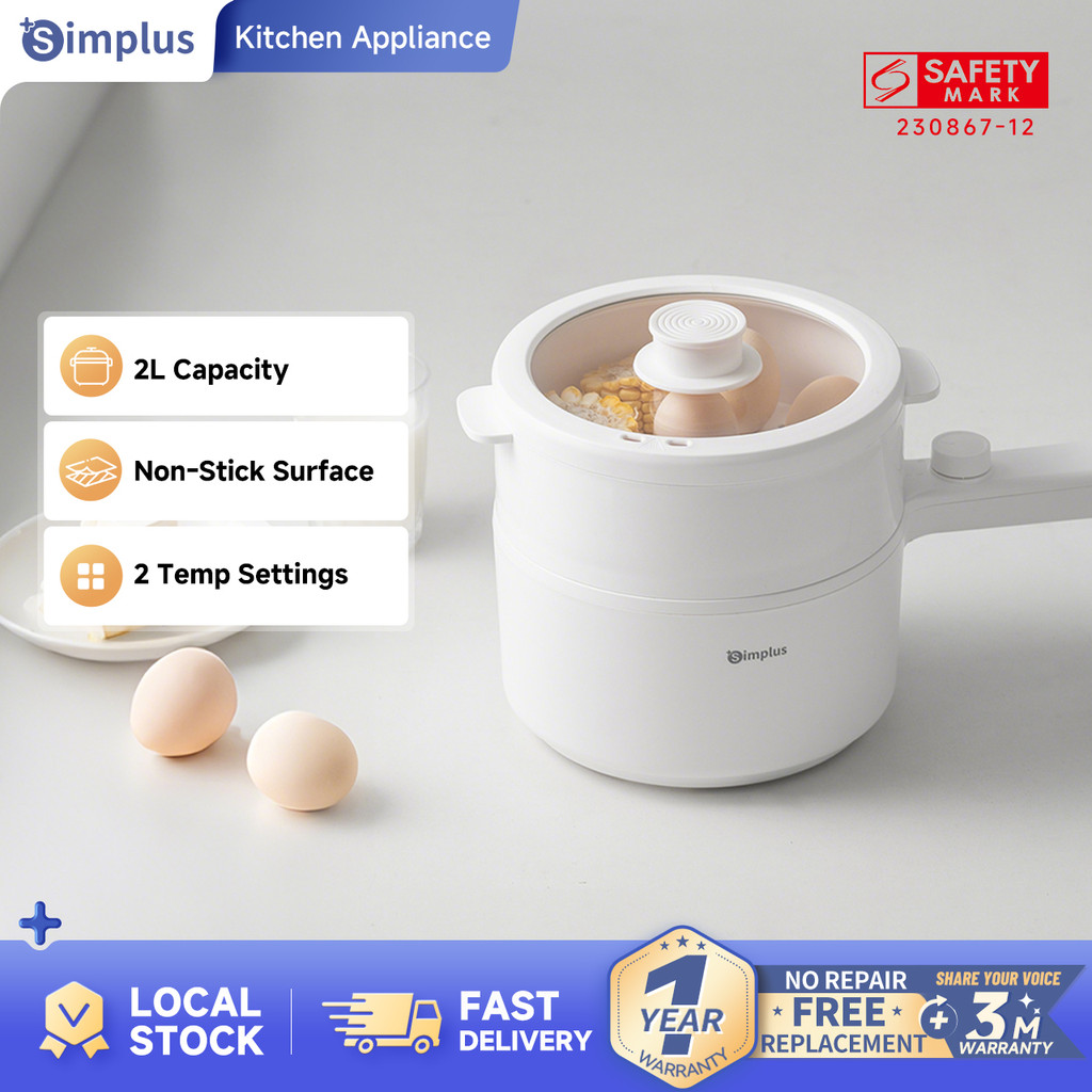 Simplus Kit 2L Electric Cooker丨730W Quick Heating |on-Stick Surface丨 ...