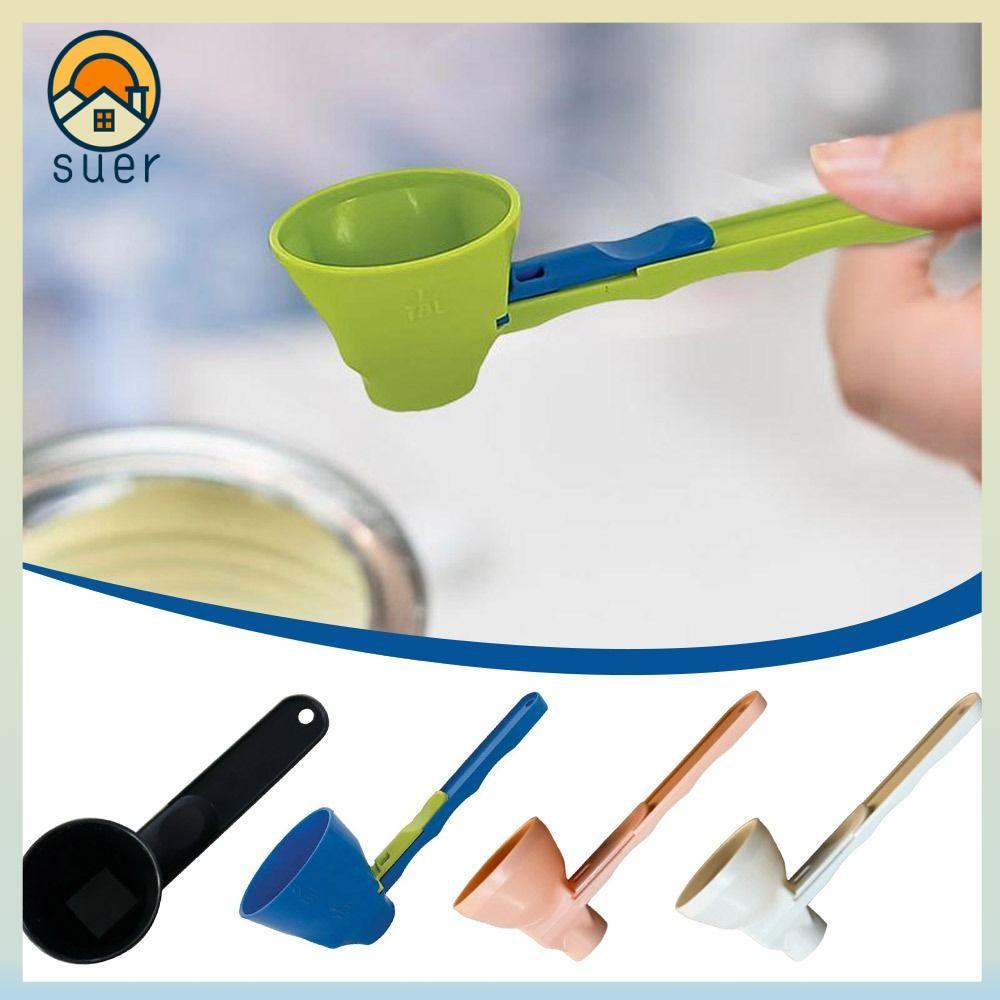SUERHD Coffee Scoop Funnel, Flling Reusable Sliding Scoop Funnel ...