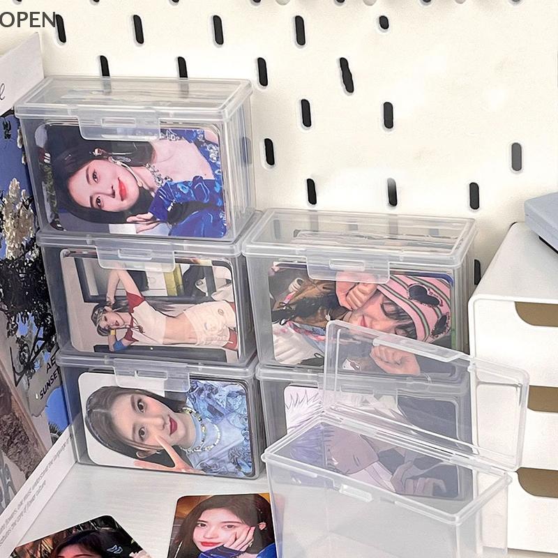 [OP] New Transparent Plastic Storage Box Photocards Small Card Storage ...