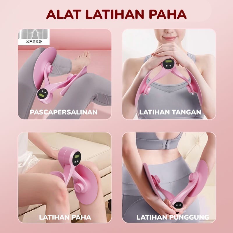 Alat Latihan Otot Paha Dalam dan Panggul Penjepit Kaki Pelangsing untuk Latihan Rumah & Pemulihan Pascapersalinan dengan Indikator Hitung LED - Gambar 2