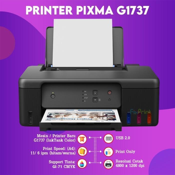 Printer Canon PIXMA G1010 G1020 G1730 G1737 Print Only New With Original Ink / Canon Printer E470 All In One WiFi - Gambar 3