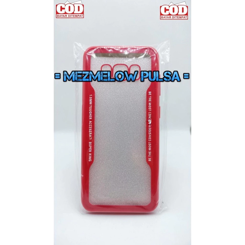 Hard Case Caseng Transparant List Merah Case SAMSUNG S8 BIASA