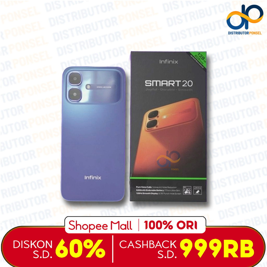 Infinix Smart 20 4/64GB 4/128GB Garansi Resmi Not Smart 10 9