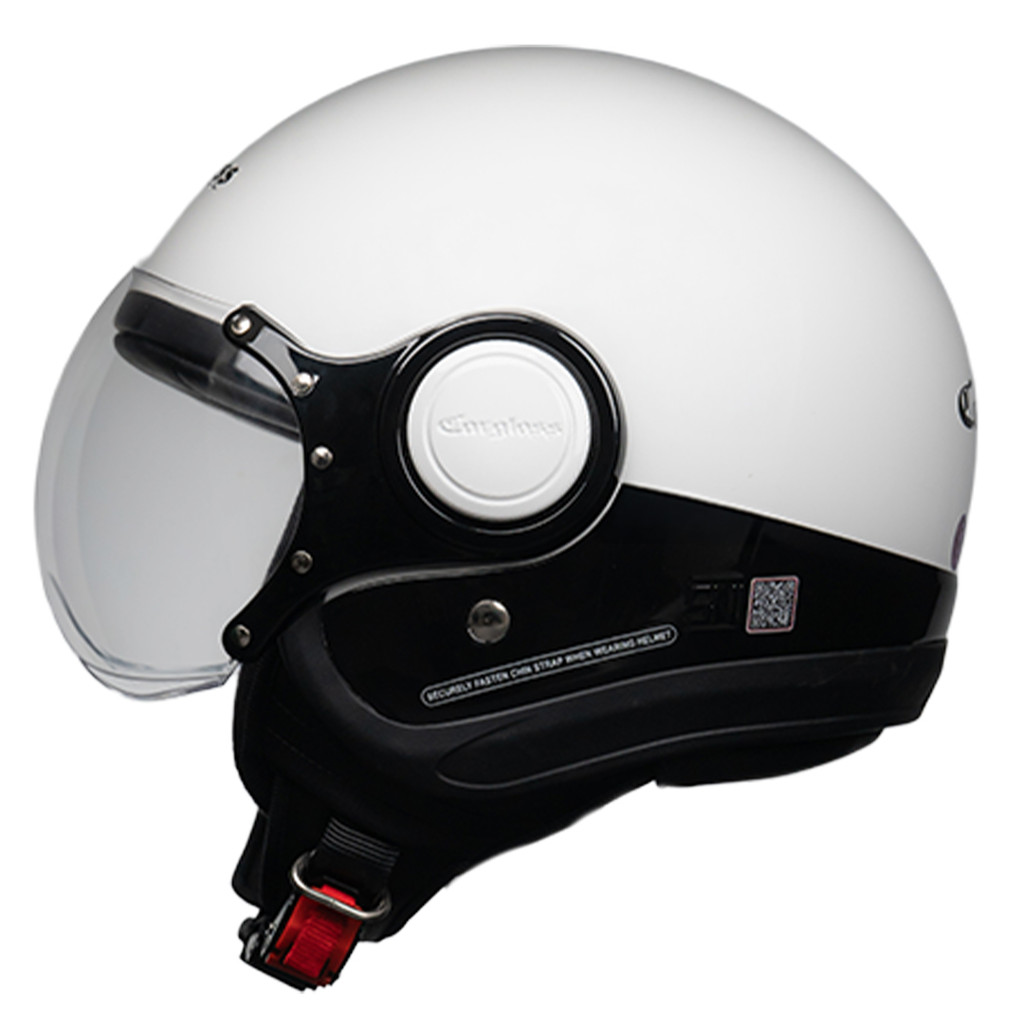 Cargloss M One Retro Helm Half Face - White - Gambar 3