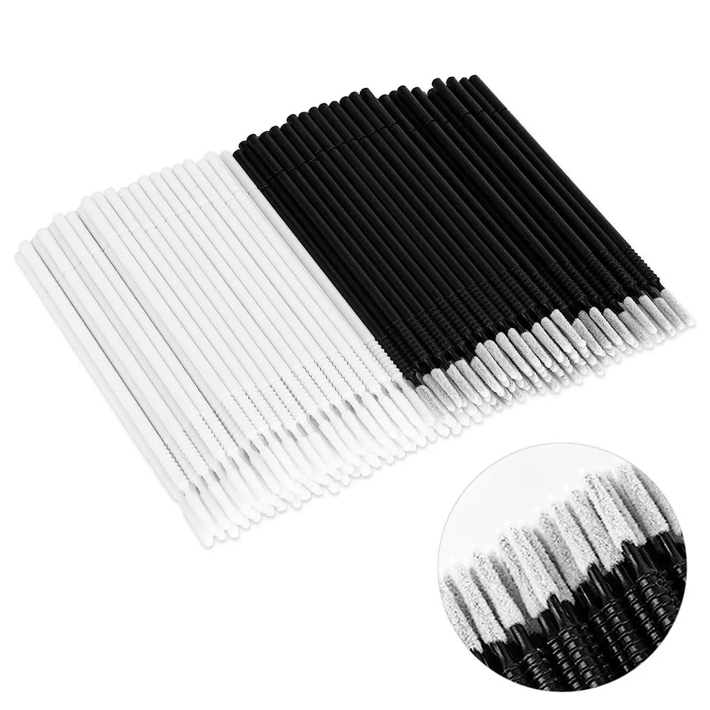 100pcs Long Head Micro Brushes Microswabs for Eyelash Extensions ...