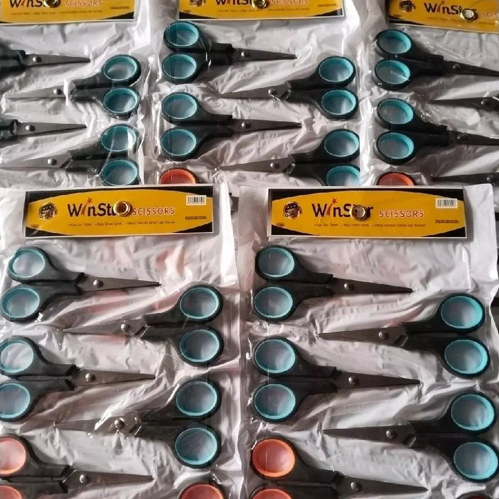 UKURAN 4 INCHI / PAKET ISI 12PCS GUNTING RENTENG MEDIUM WINSTAR - Gambar 2