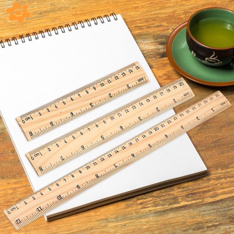 [Lacooppia2] 3-piece Wooden Ruler, Measuring Tool, Linear Measuring ...