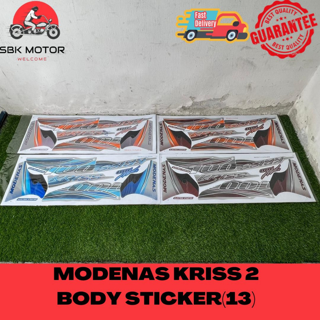 【SBK MOTOR】MODENAS KRISS 2 Body Cover Set Sticker (13) | Motorcycle ...