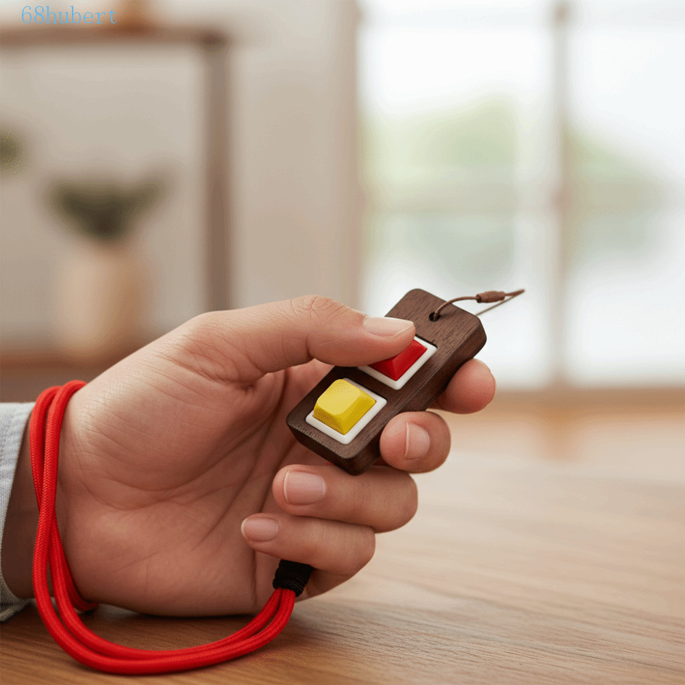 HUBERT Wooden Fidget Keychain, Squishy Texture Wooden Material Stress ...