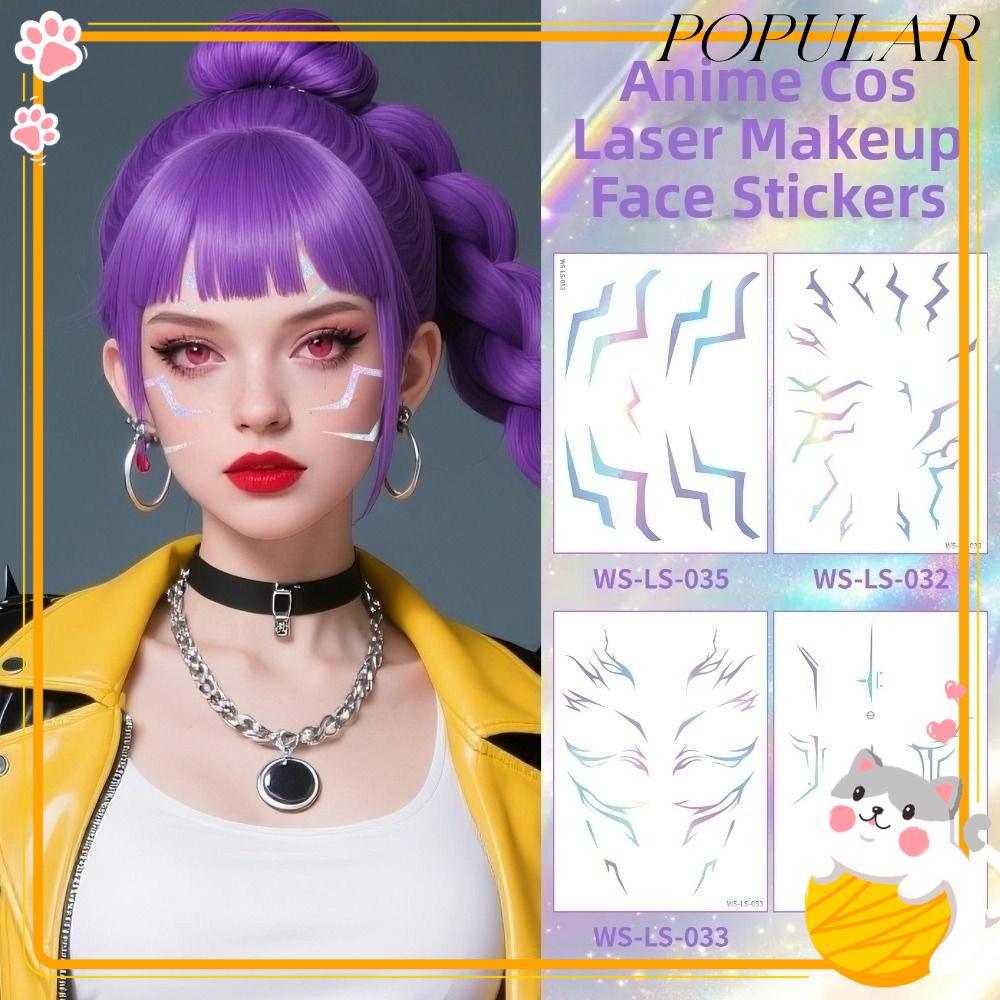 POPULAR 4Pcs/Set Temporary Tattoos, Anime KPop Demon Hunters Colorful ...