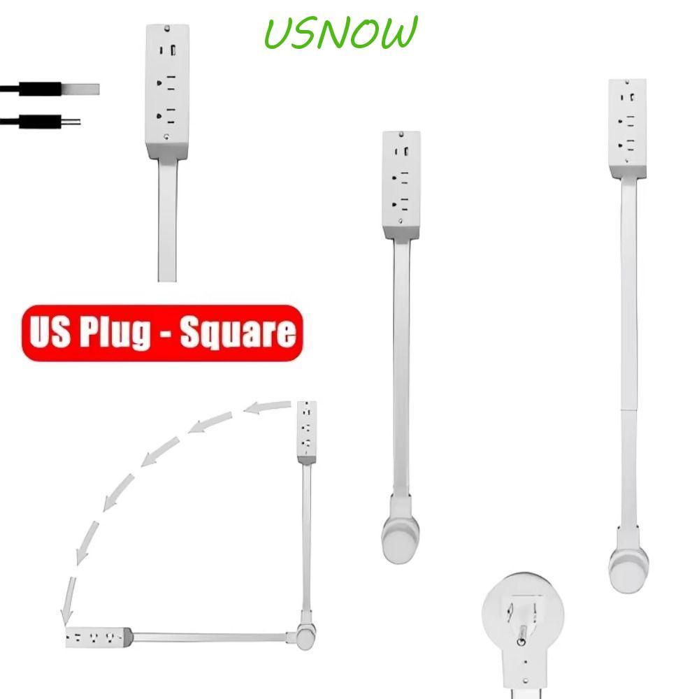USNOW Power Outlets Extender, Adjustable Length 180° Swivel Electrical ...