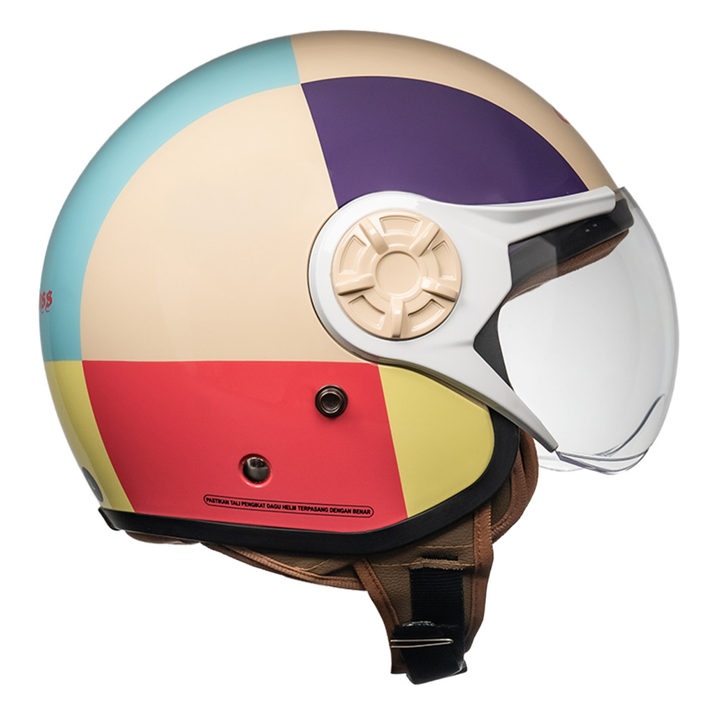Cargloss YRH Hijab Retro Helm Half Face - Geometric Lucid Dream - Gambar 3