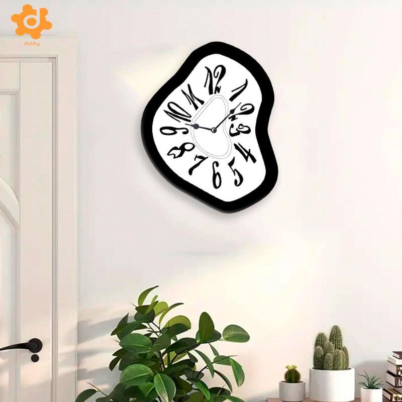 [Lacooppia2] Wall Clock Modern Art Distorted Numbers Silent Mechanism ...