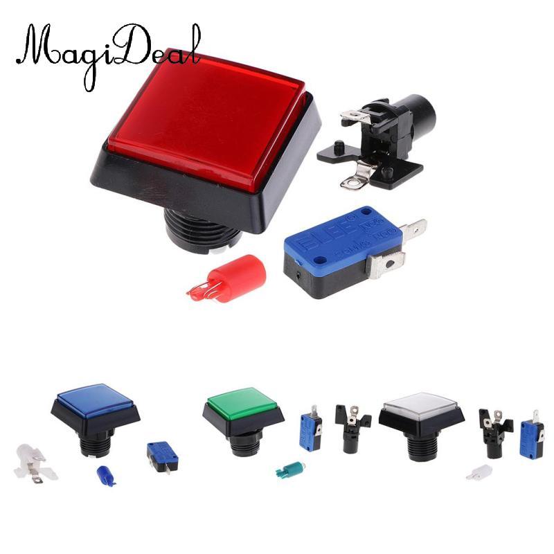 MagiDeal Arcade Push Button 12V Led Illuminated W/ Microswitch For ...