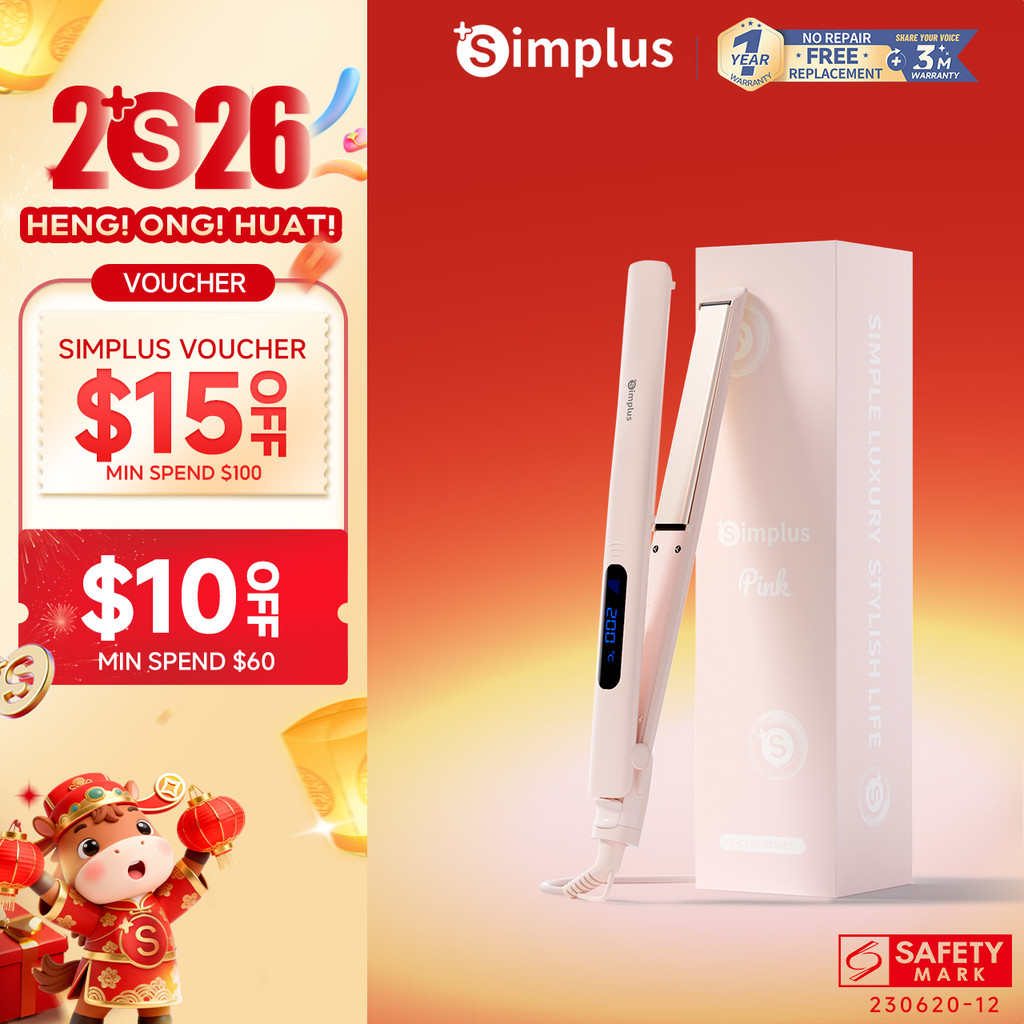 Simplus 3-in-1 Hair Straightener | Moroccan Argan Oil Ceramic Coating ...