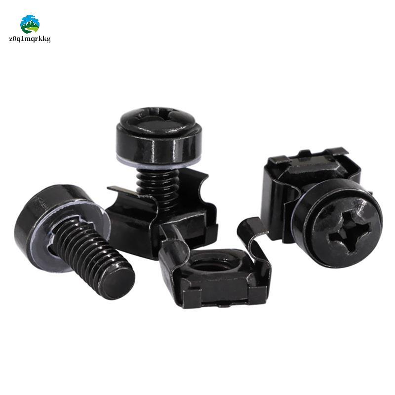 50Pcs M6x16mm Computer Rack Mount Cage Screws Server Rack Screw Set and ...