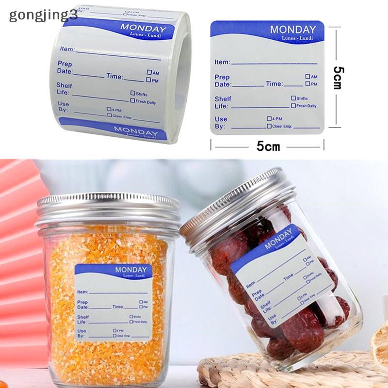 [gongjing3] 250Pcs/Roll Kitchen Date Food Stier Label Stationery Stier ...