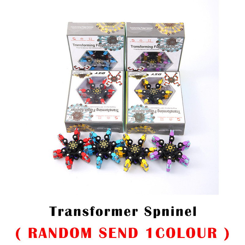 Fidget Transformer Spinner Toy Colorful Deformed Action Figure Hand ...