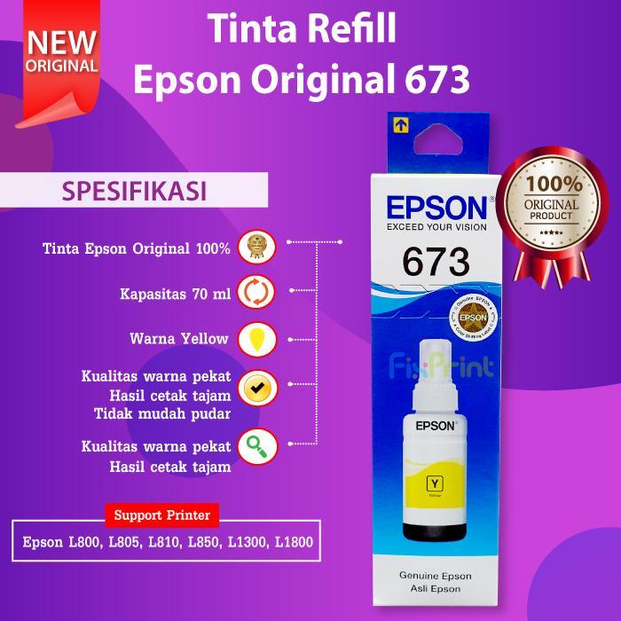 FixPrint Epson C13T673199 Tinta 673 Black Refill Printer L800 L805 L850 L1800 - Gambar 3