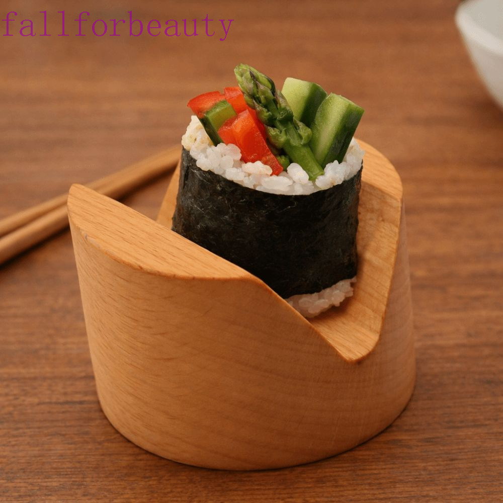 FALLFORBEAUTY Taco Plate, Handmade Japanese Style Wooden Sushi Rack ...