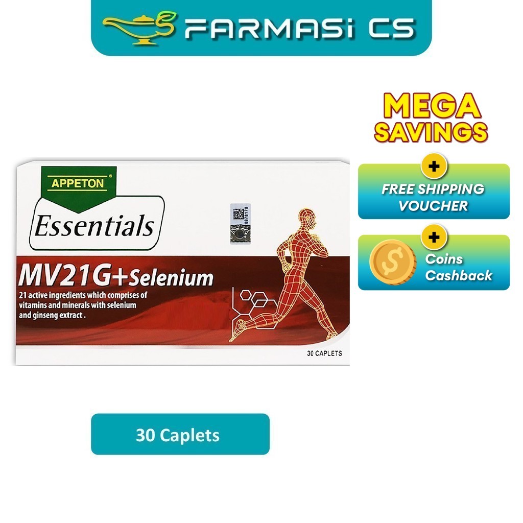 Appeton Essentials MV21G + Selenium 30 caplets EXP:03/2027 [ Ginseng ...