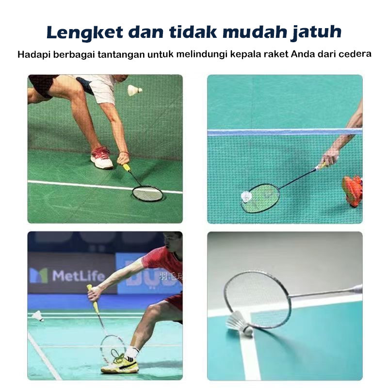 Stiker Pelindung Frame Raket Anti Gores dan Anti Lecet / Protector Frame Racket untuk Bulu Tangkis Tenis Squash Tahan Lama Mudah Dipasang - Gambar 2