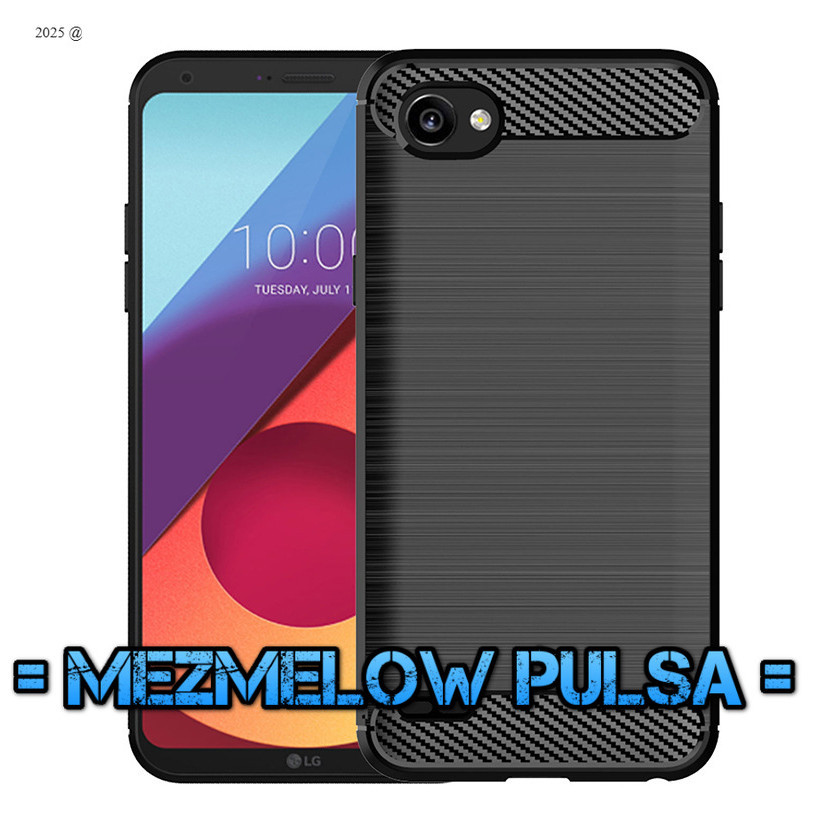 Case Fiber Carbon Silicone Casing Softcase Caseng LG Q6 / LG Q6 PLUS - Gambar 2