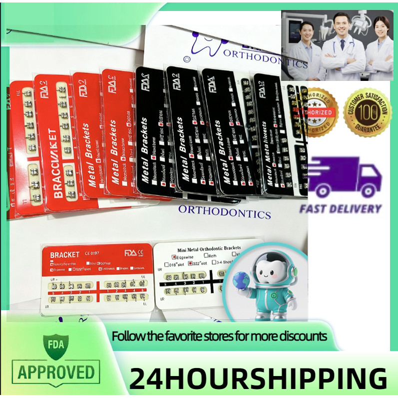 200Pcs/10pack Dental Bracket Orthodontic Braces Mini Roth/MBT 022 Hooks ...
