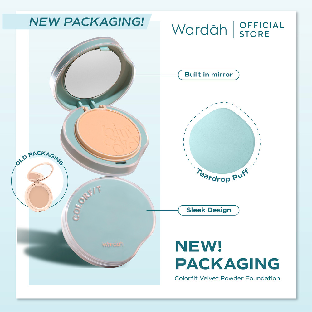 [SPECIAL LIVE STREAMING] WARDAH Colorfit Velvet Powder Foundation 11 g - Two Way Cake, Medium-to-High Coverage, Bedak Padat Tahan Lama Flawless Longlasting Breathable Blur - Makeup - Gambar 3