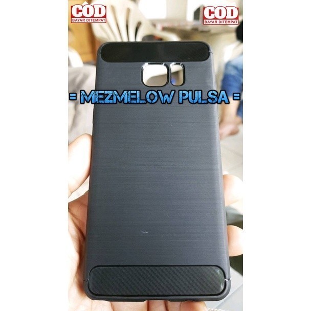 Casing Fiber Carbon Silicone Caseng Case SAMSUNG NOTE FE (FAN EDITION) - Gambar 2