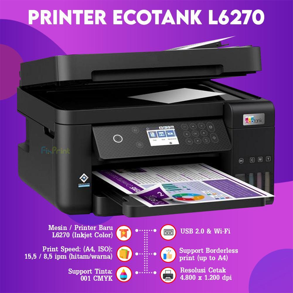 Printer Epson EcoTank L6270 L6370 A4 Wi-Fi Duplex All-in-One Ink Tank ADF L6390 L6290