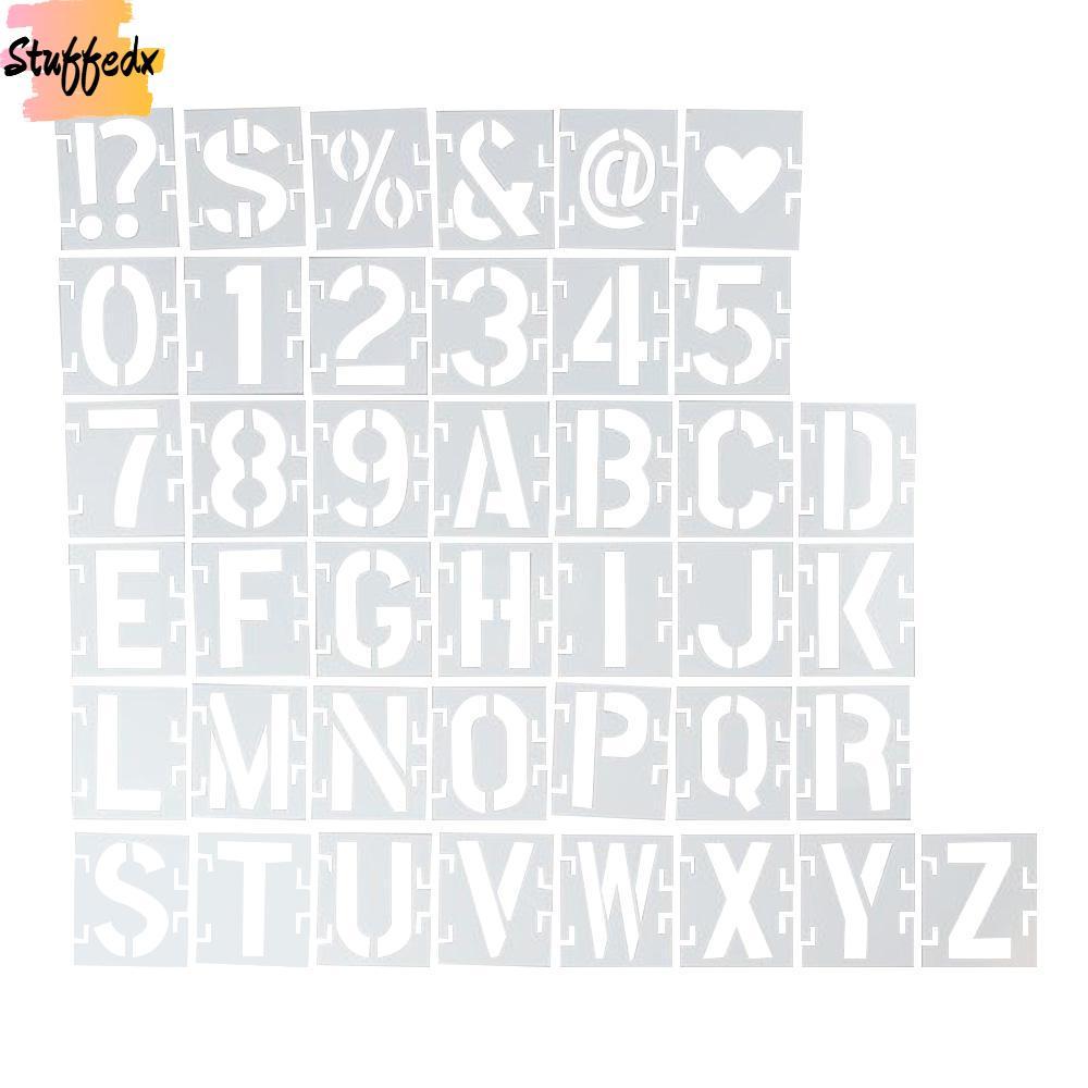 STUFFEDX Stencils For Painting, 2/3/4/5inch Alphabet Letter Stencils ...