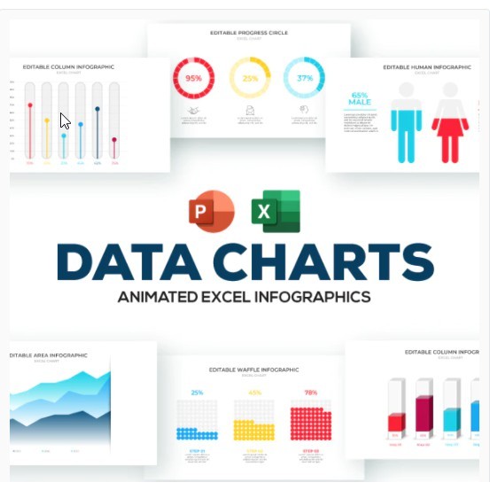 PROMO Fully Animated Excel Data Charts PowerPoint Presentation ...