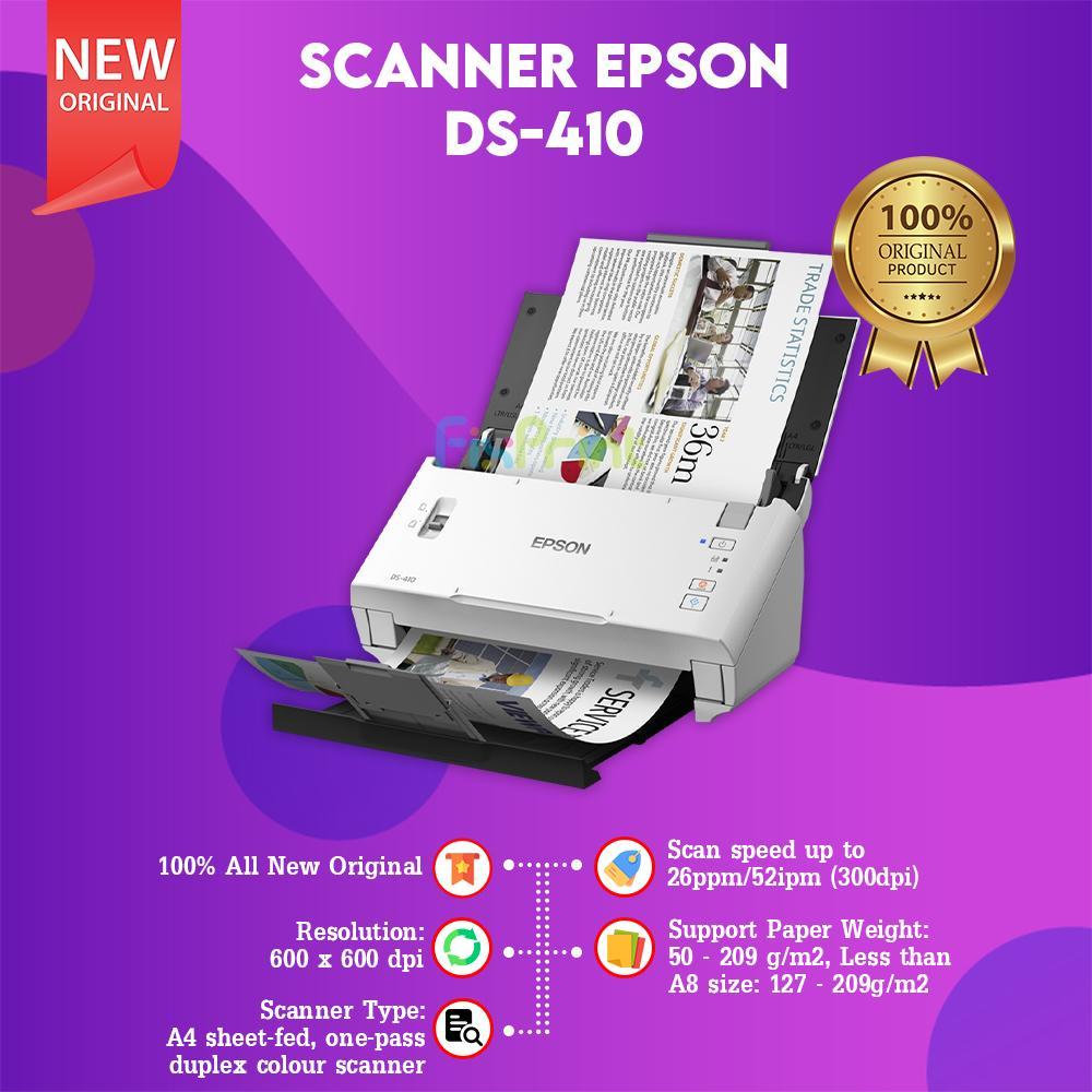 Scanner EPSON DS-410 A4 Duplex Sheet-fed Document 300DPI - EPSON DS410
