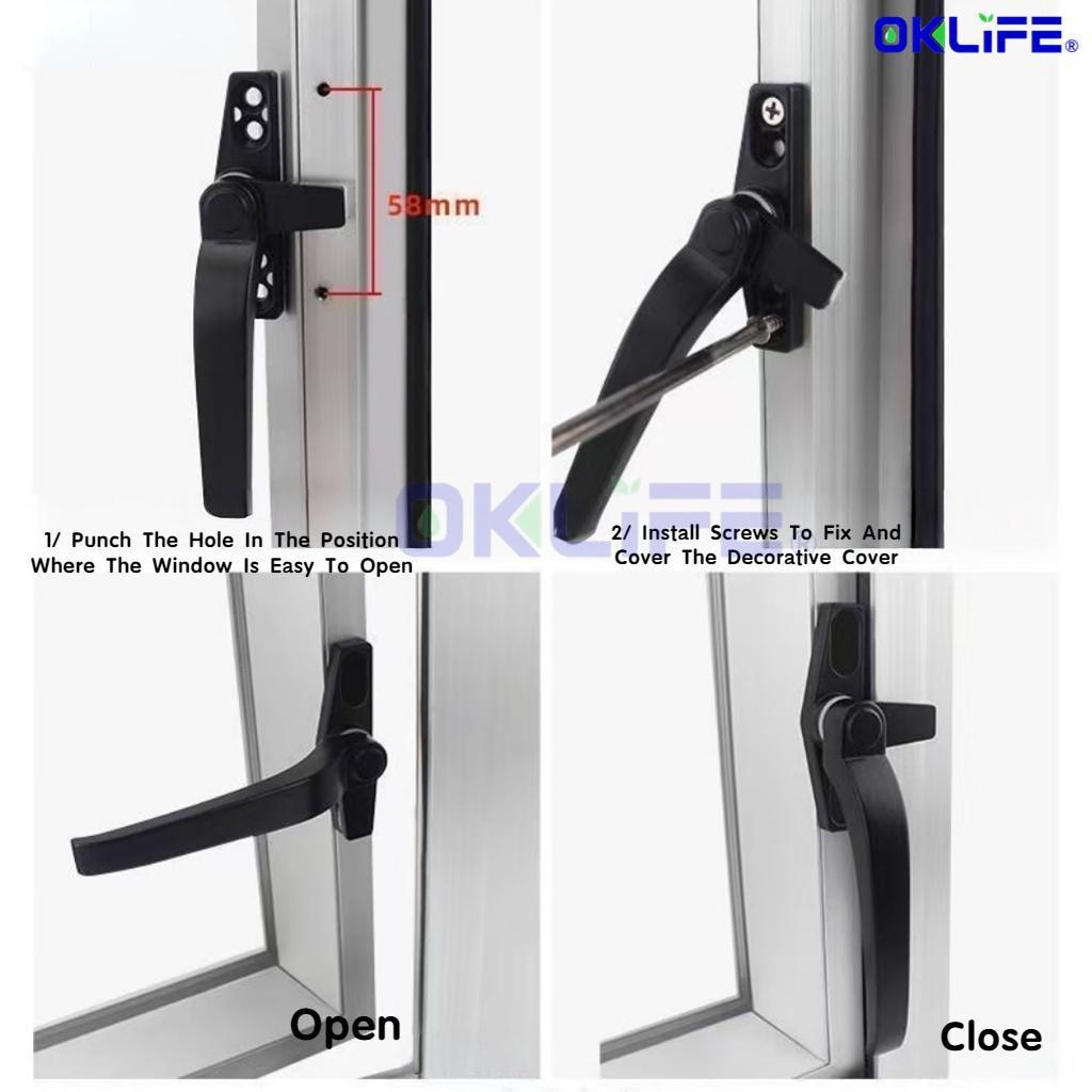 Zinc Alloy BTO / HDB HDB Window Locking Handle Replacement Lever view 9