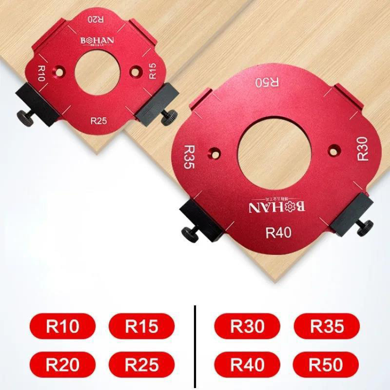 [UP] 4in1 Woodworking Router Arcs Angle Positioning Template Corner ...